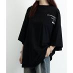 ミニミニストア miniministore オーバーサイズ 英文字ロゴ 半袖Tシャツ （ブラック）