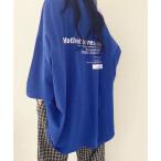 ミニミニストア miniministore オーバーサイズ 英文字ロゴ 半袖Tシャツ （ロイヤルブルー）