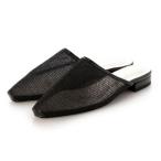 ミューズウインク MUSE WINK フラットチュールパンプスチュールミュール (BLACK)