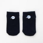 ナチュアンドダイアリー Nachu & Diary スニーカー丈ワンポイント刺繍ソックス （NAVY）