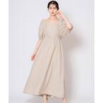 ノエラ NOELA バックリボンマキシワンピ （ベージュ）