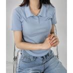 ショッピングレディ 夏 ビビッドレディ VIVIDLADY tシャツ レディース 半袖 トップス夏 韓国 （スカイブルー）