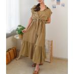 ショッピングレディ 夏 ビビッドレディ VIVIDLADY ワンピース セットアップ 夏レディースアンサンブル （カーキ）