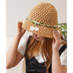 ワンフォークロージング 1111clothing フラワー ストローハット （ORANGE）