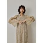 ニアナ niana デザインスリーブシャギードレス 結婚式 二次会 成人式 同窓会 パーティードレス オケージョンドレス お呼ばれワンピース （ベージ