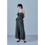 ニアナ niana ペプラムデザインコンビネゾンワイドパンツドレス オールインワン パーティードレス 結婚式 同窓会 成人式 お呼ばれ （チャコールグ