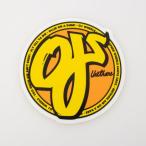 オージェー ウィール OJ WHEELS YELLOW CLEAR MYLAR STICKER 3IN×3IN （イエロー×オレンジ）