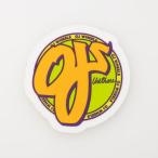 オージェー ウィール OJ WHEELS STANDARD CLEAR MYLAR STICKER 1.5IN×1.5IN （グリーン×オレンジ）