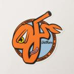 オージェー ウィール OJ WHEELS AXEL CRUSHER MYLAR STICKER 3.65IN×3.72IN （オレンジ）
