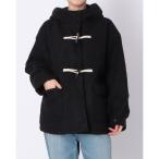 オムネス OMNES リングフェイクウール ショートダッフルコート （ブラック）