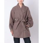  Homme nesOMNES задний талия tuck средний пальто ( Brown )