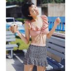  стиль boOSYAREVO [ сеть ограничение ][3 позиций комплект ] оборка цвет do Lost плавание одежда купальный костюм ( ракушка розовый )