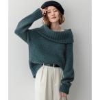 ニジュウサンク チイサイサイズ 23区 S 【洗える】エアリーベビーアルパカ ボリュームカラー ニット （グリーン系）