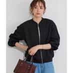 ショッピングツイード ツイードブルゾン （ブラック）