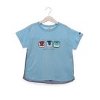 プティマイン petit main 【新幹線】アソートワッペン半袖Tシャツ (サックス)