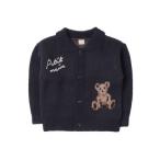 ショッピングカウチン プティマイン petit main 【ウォッシャブル】モチーフカウチンニットハオリ （インクブルー）