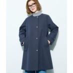 プチ オンフルール Petit Honfleur ノーカラーロングコート （ネイビー）