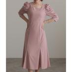 ショッピングプール プールヴー PourVous バックシャンパーティードレスセレモニー七分袖&ミモレ丈結婚式フォーマル ワンピース 20代 30代 40代 （ラベンダー