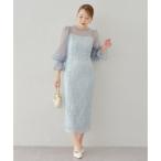  Pal PAL [Chico] распределение цвета прозрачный тугой длинное платье (blue(2))