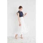 トッコクローゼット tocco closet カットワークフラワーレースマーメイドスカート
