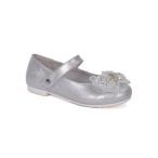 petipedopediped KAI Kids формальная обувь Flat туфли-лодочки с ремешком .(Silver)