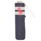 ポロ ラルフ ローレン POLO RALPH LAUREN 【WEB限定】日傘 折りたたみ傘 晴雨兼用傘 フワクール ポロポニー 裾ボーダー 遮光 遮