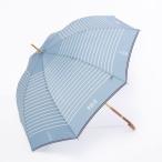 ポロ ラルフ ローレン POLO RALPH LAUREN 雨傘 長傘 ボーダー ライン ポロベア ロゴ グラスファイバー (サックスブルー)