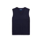 ポロ ラルフ ローレン POLO RALPH LAUREN (ガールズ 7才?16才)スカラップド コットン セーター ベスト （410ネイビー）