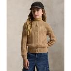 ポロ ラルフ ローレン POLO RALPH LAUREN (ガールズ 7才?16才)ミニケーブル コットン カーディガン （260ブラウン）