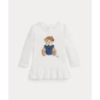 ポロ ラルフ ローレン POLO RALPH LAUREN (ベビー)Polo ベア コットン ロングスリーブ ペプラム Tシャツ （100ホワイト）