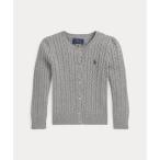 ポロ ラルフ ローレン POLO RALPH LAUREN (ガールズ 2才?6才)ミニ ケーブル コットン カーディガン （020グレー）