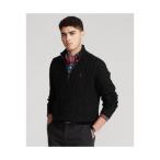 ポロ ラルフ ローレン POLO RALPH LAUREN ケーブルニット コットン クォータージップ セーター （001ブラック）