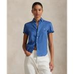 ポロ ラルフ ローレン POLO RALPH LAUREN リネン ショートスリーブ シャツ (400ブルー)