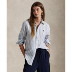 ポロ ラルフ ローレン POLO RALPH LAUREN クラシック フィット ストライプド リネン シャツ (100ホワイト)