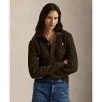 ポロ ラルフ ローレン POLO RALPH LAUREN ケーブルニット コットン ロングスリーブ ポロシャツ （201ブラウン）