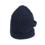 プラダ PRADA PRADA プラダ CAPPELLO ウール ニット帽 (ネイビー)