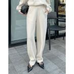 リエディ Re:EDIT [低身長/大きいサイズ有]裏起毛スウェットカーブパンツ （アイボリー）