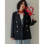 ショッピングリエディ リエディ Re:EDIT 袖ファスナー付き金釦ジャケット （ネイビー）