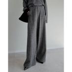 ショッピングリエディ リエディ Re:EDIT ラメ裏毛スウェットルーズパンツ （ブラック）