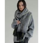 ショッピングリエディ リエディ Re:EDIT 配色ボリュームマフラー （グレー）