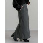 リエディ Re:EDIT 微起毛ストライプタイトスカート （チャコールグレー）