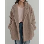 リエディ Re:EDIT ボアダブルミドルチェスターコート （ベージュ）