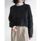 リエディ Re:EDIT ポルカドットショートニットカーディガン （ブラック）