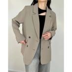 ショッピングリエディ リエディ Re:EDIT[新色追加]ダブルテーラードジャケット （グレージュ）