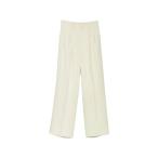 ショッピングリエディ リエディ Re:EDIT [低身長/高身長/大きいサイズ有]ダブルタックカラーワイドパンツ （ホワイト）