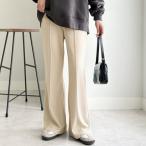 ji-laGeeRA центральный линия semi flair cut брюки ( бежевый )