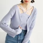 ji-laGeeRA моти .. мягкость вязаный кардиган & Cami SET ( лаванда )