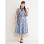 li J &s тянуть Re-J&amp;SUPURE цветок chu-ru платье ( синий )