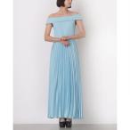 リナシメント RINASCIMENTO 異素材切替オフショルプリーツワンピース （Cielo Azzurro）