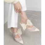 ランダ RANDA 【HEART COLLECTION】シフォンリボンハートミュールパンプス (IVORY)